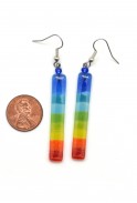 Long Glass Rainbow Earrings